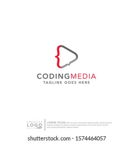 Technology Logo Template Vector for logo, Media coding, Digital Home.