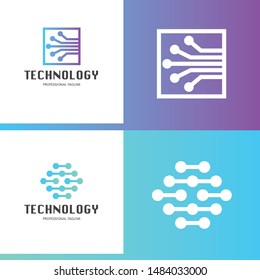 Technology logo template for your company, vector based