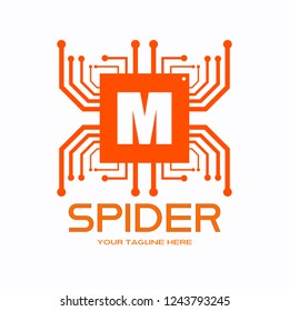 technology logo templates, industrial emblem,sign,symbol,vector logos for business corporate, team work,factory icon, electronic circuit ,illustration element, M,