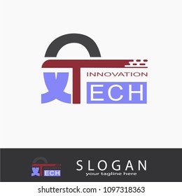 technology logo template,tech icon design,industrial tech emblem, illustration element
