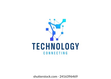Technologie-Logo, Vektorsymbol
