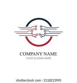 technology logo vector illustration design template  - vector
