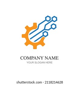 technology logo vector illustration design template  - vector