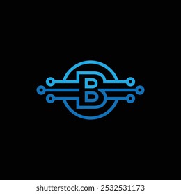 Vetor De Logotipo Tecnológico Com Letra B