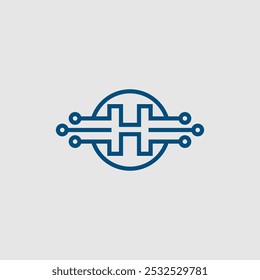 Technology Logo Vector With Letter H