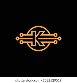 Technology Logo Vector With Letter K