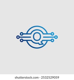 Technology Logo Vector With Letter Q