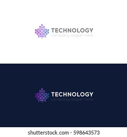 Technology logo. Vector.Polygon logo, Digital, Media