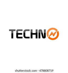 Technology logo, Working smart, creative process logo template