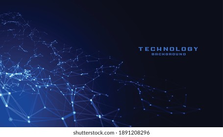 technology low poly mesh connection network background