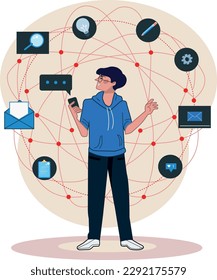 technologisches Personal für digitale Kommunikation