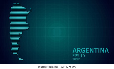 Technology map of argentina connection futuristic modern website background or cover page .