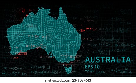 technology map of australia connection futuristic modern website background or cover page .