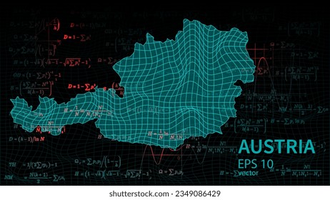 Mapa tecnológico de la conexión austria futurista moderno de fondo o portada de la página .