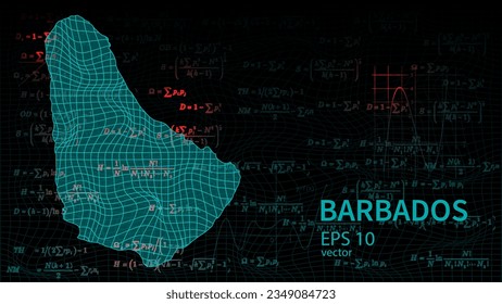 Mapa tecnológico de la conexión barbados futurista moderna página de fondo o portada de la web .