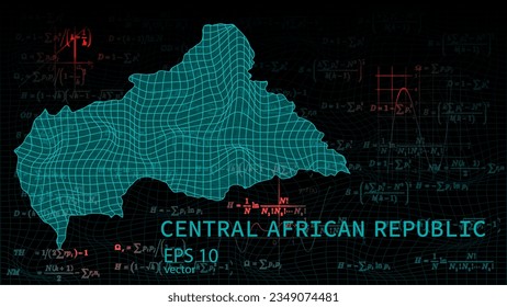 technology map of central african republic connection futuristic modern website background or cover page .