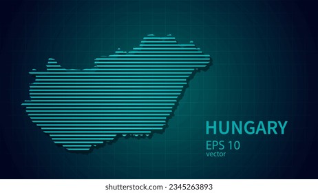 Technology map of Hungary barbuda connection futuristic modern website background or cover page .