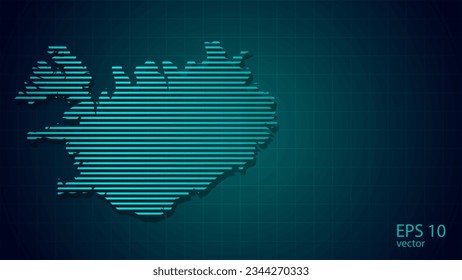 mapa de tecnología de la conexión iseland futurista moderno fondo del sitio web o portada .