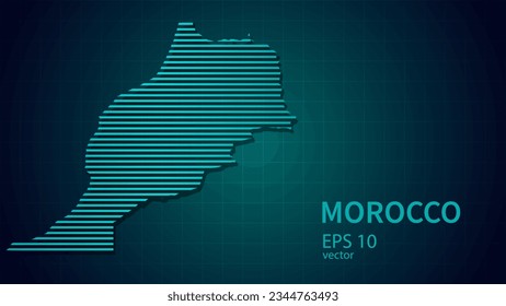 Technology map of Morocco connection futuristic modern website background or cover page .