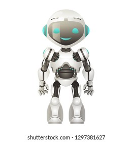 Technology mechanical artificial intelligence future robot scifi science fiction design 3d vector illustration