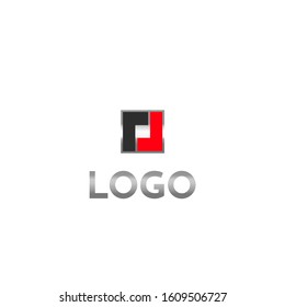 Technology mechanical square logo gear cog wheel