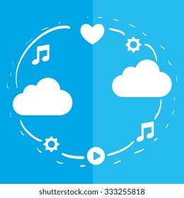 Technology media and communication graphic design, vector illustration.