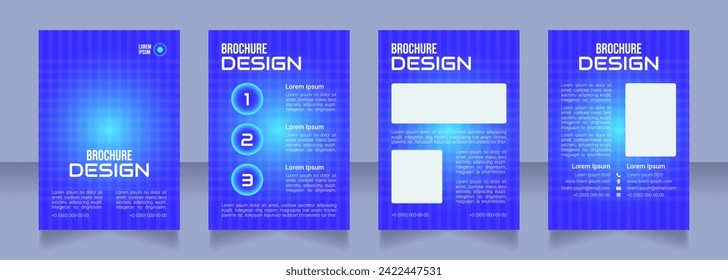 Technology in mental health blank brochure design. Template set with copy space for text. Premade corporate reports collection. Editable 4 paper pages. Bebas Neue, Audiowide, Roboto Light fonts used