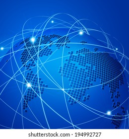 Technology mesh network vector illustration
