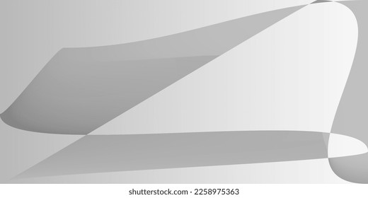 Technology Metallic Minimal Modern Modern Design. Shape Digital Grey Layers Illustration. Smooth Fluid Silver Monochromatic Trendy Background. Futuristic Gray Alluminium Dynamic Gradient Mesh.