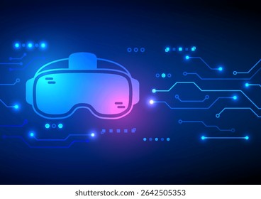 Tecnologia Metaverse VR fundo com robótica, dados, futurista, marketing digital, design de UI, interfaces de jogo, realidade virtual.