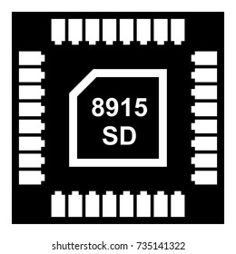 Technology microchip icon. Simple illustration of technology microchip vector icon for web
