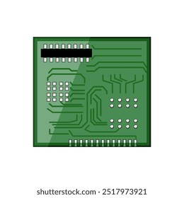 technology microcontroller cartoon. microcontroller electronic, computer isometric, processor microchip technology microcontroller sign. isolated symbol vector illustration