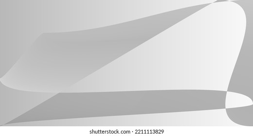Technology Minimal Metallic Silver Smooth Surface. Gray Alluminium Monochromatic Modern Illustration. Futuristic Digital Grey Layers Gradient Mesh. Smooth Dynamic Shape Fluid Original Background.