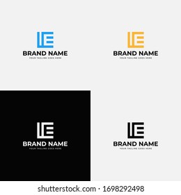 Technology Minimalist line Art Style Letter E Logo. E Letter Logo Design Vector . Line Letter Initial E Logo Design Template. Minimal modern abstract flat icon template.