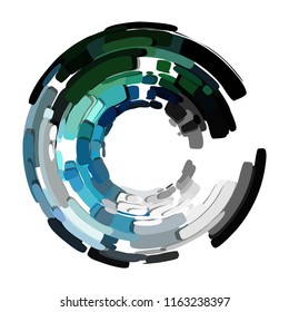 Technology Modern Circular Square Vector Background