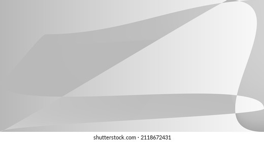 Technology Modern Fluid Monochromatic Blurred Background. Metallic Gray Alluminium Dynamic Gradient Mesh. Shape Minimal Smooth Layers Illustration. Silver Grey Digital Futuristic Modern Design.
