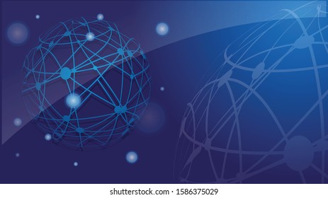 technology modern globe network modern vector template