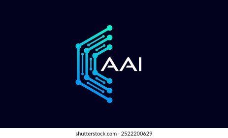 technology modern letter AAI abstract logo bundle, colorful, letter AAI logo for technology brand identity symbol mark design