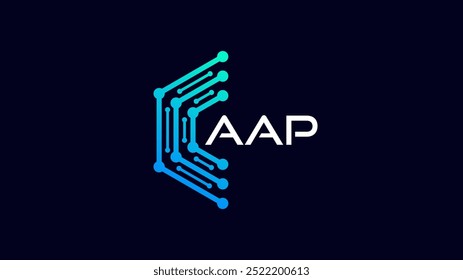 technology modern letter AAP abstract logo bundle, colorful, letter AAP logo for technology brand identity symbol mark design