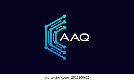 tecnologia carta moderna AAQ abstrato pacote de logotipo, colorido, letra AAQ logotipo para tecnologia marca identidade símbolo marca design