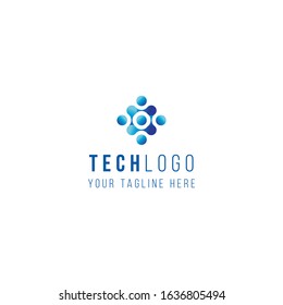technology modern logo design vector