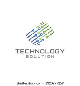 technology modern simple logo icon vector template