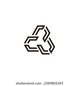 Technology, modern, triangle geometric symbol simple logo vector