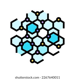 technology molecular structure color icon vector. technology molecular structure sign. isolated symbol illustration