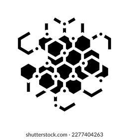 technology molecular structure glyph icon vector. technology molecular structure sign. isolated symbol illustration