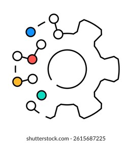 technology molecular structure line icon vector. technology molecular structure sign. isolated symbol illustration