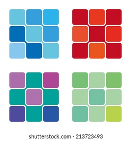 Technology molecule DNA style vector design logo template.Chip icon. Electronics circuit concept. You can use in biotechnology, energy, water and electricity equipment, computer concept icons. 