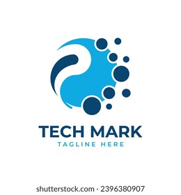 Technology Monogram Logo design mark creative Modern minimal concept