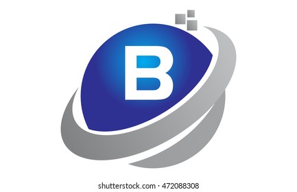 Technology Motion Synergy Letter B
