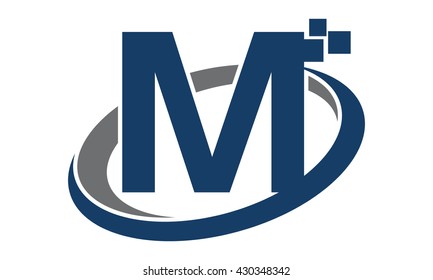 Technology Motion Synergy Letter M